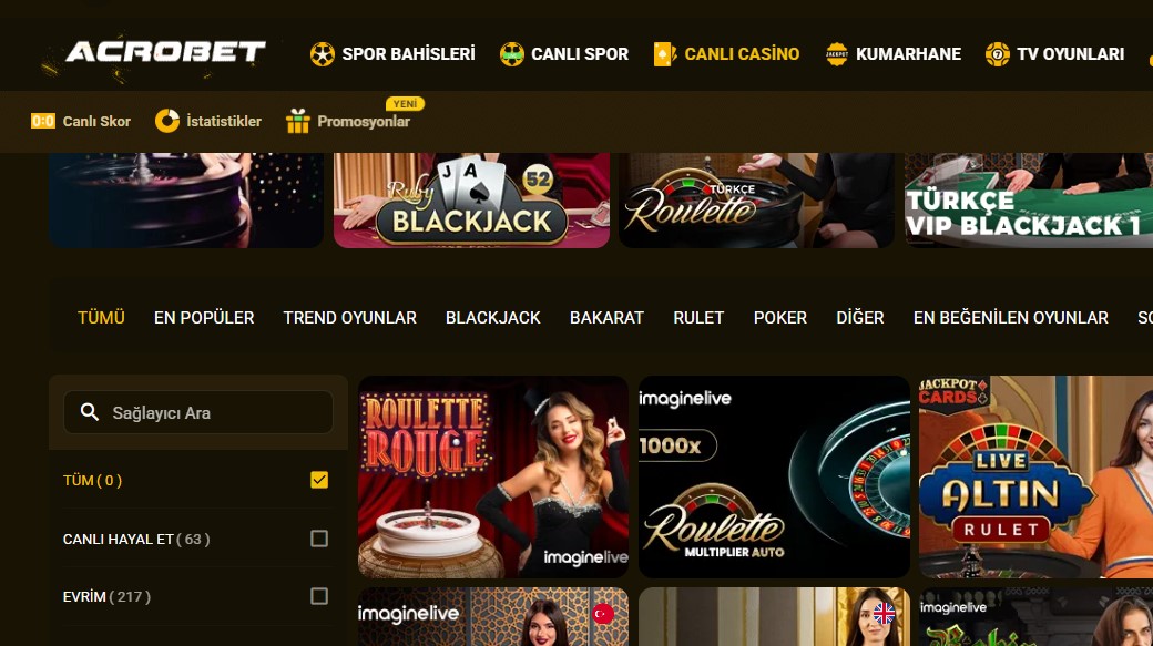 Acrobet Kayıt