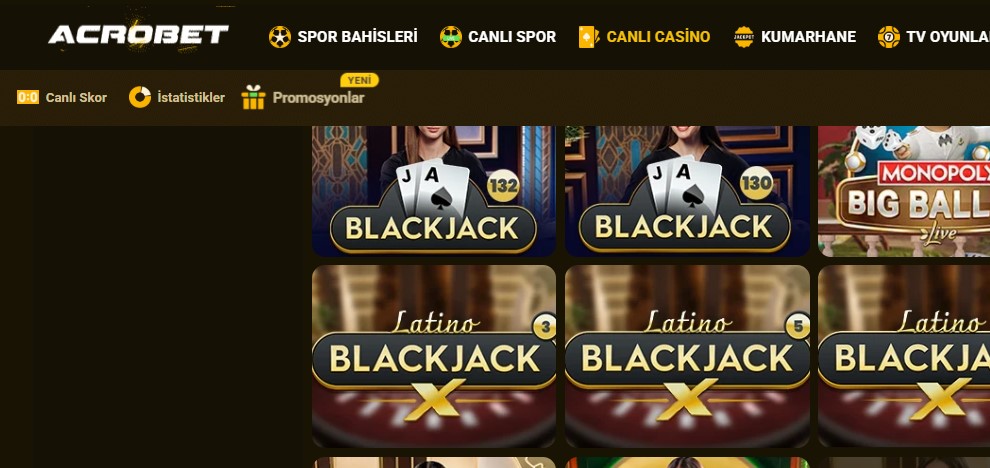 Acrobet Mobil Giriş